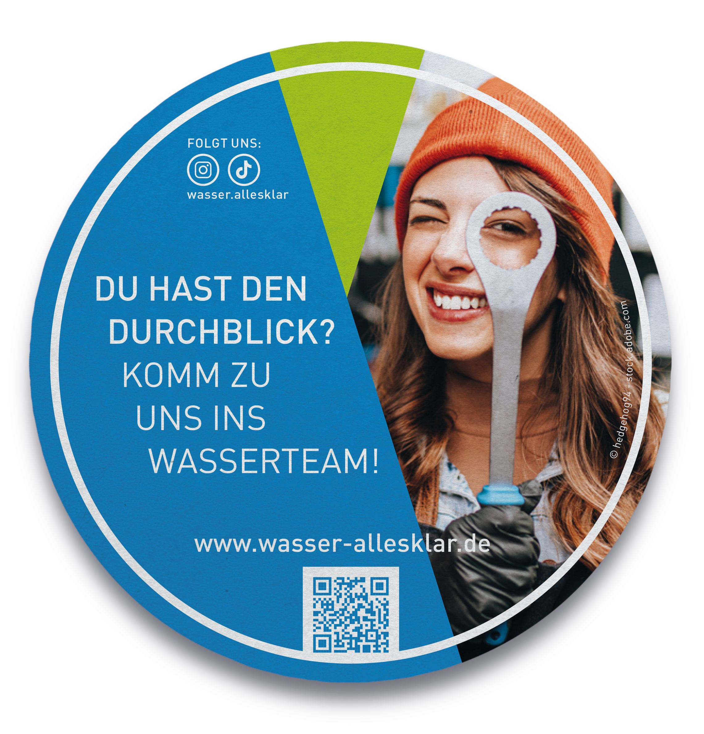 Nachwuchskräfteinitiative - Wasser alles klar! Bierdeckel "Du hast den Durchblick?" (50 Bierdeckel pro Verkaufseinheit