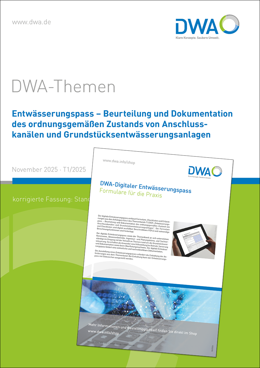 Themenband T1/2025 plus Digitaler Entwässerungspass
