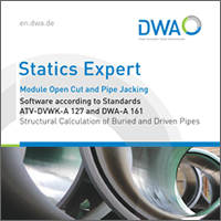 Statics Expert, Professional Edition, Module Open Cut (based on ATV-DVWK-A 127) - is suitable for the structural calculation of pipes installed in trenches and banks