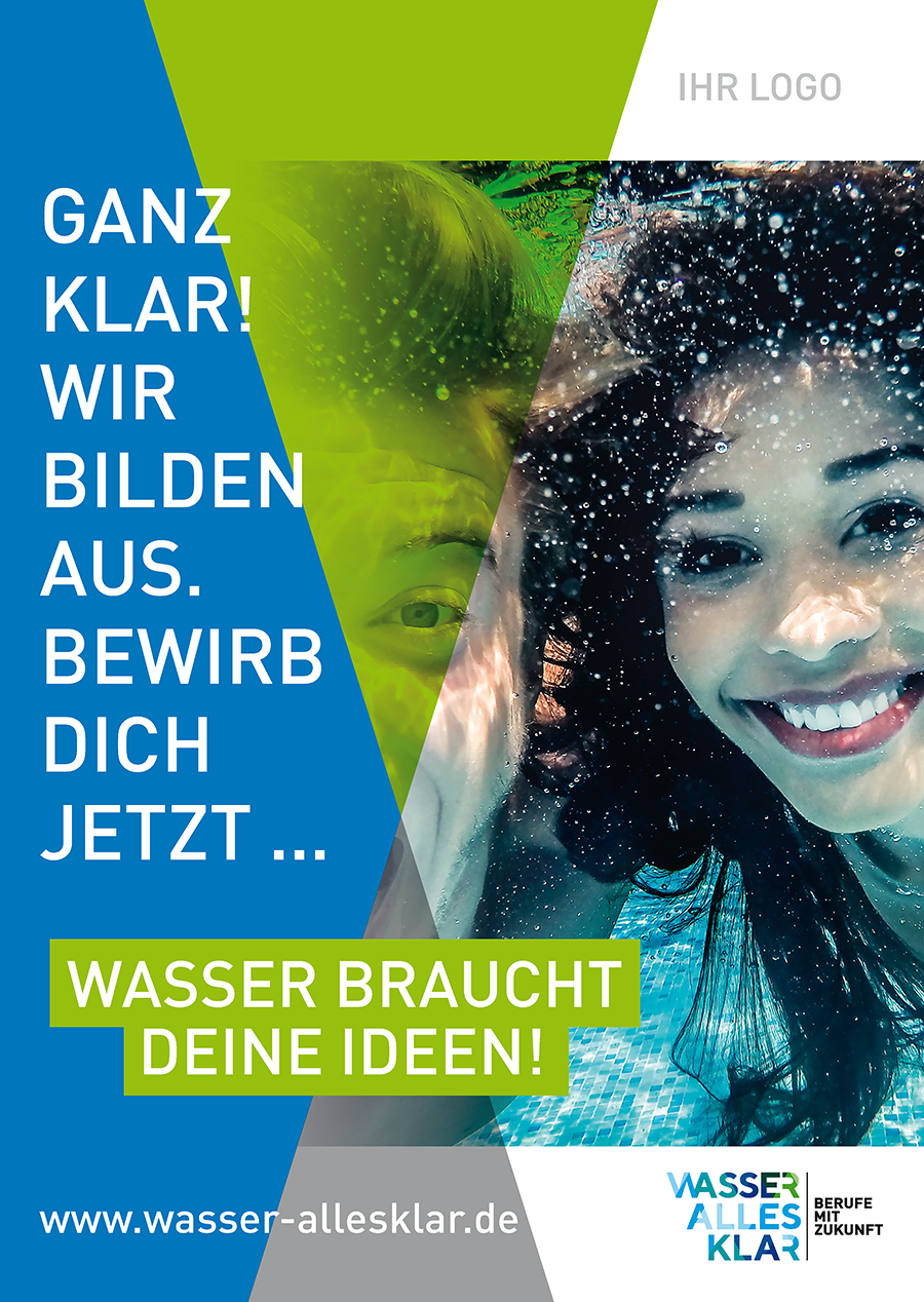 Wasser alles klar! Plakat "Wir bilden aus"