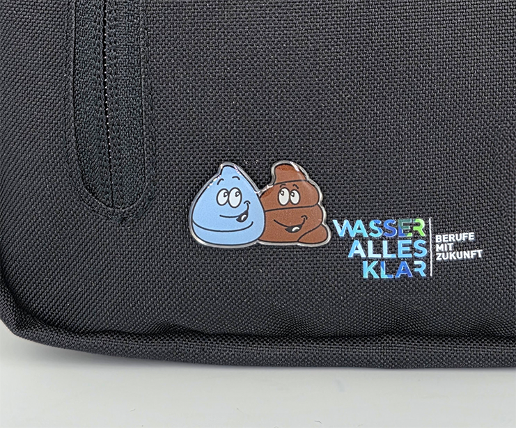 DWA Trulli + Hubi "Ziemlich beste Freunde" - Stickpin mit Snapper 10 x 10mm
