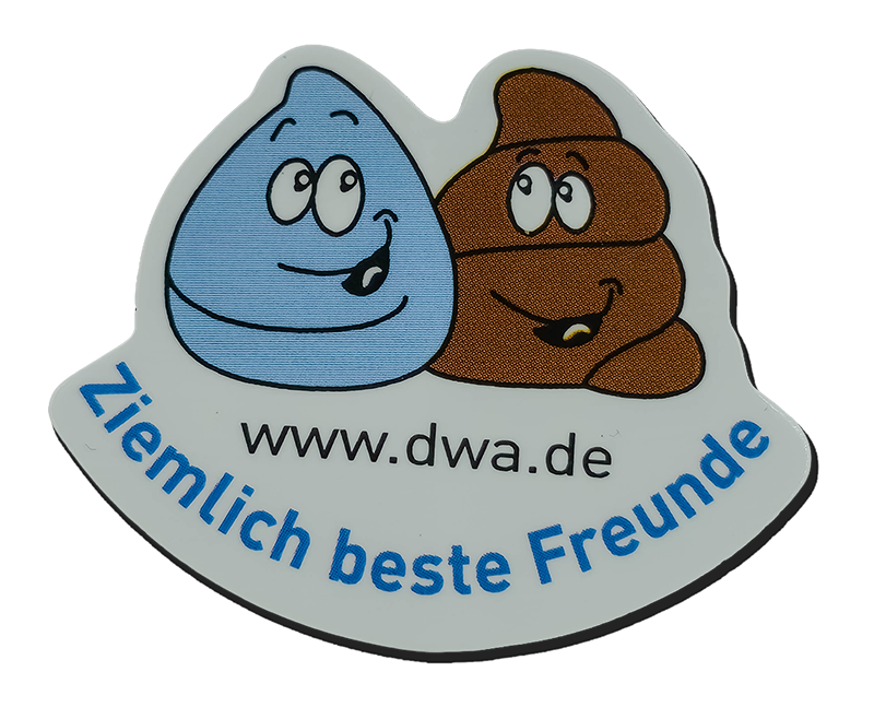 DWA Trulli + Hubi "Ziemlich beste Freunde" - Kühlschrankmagnet 40 x 40 mm
