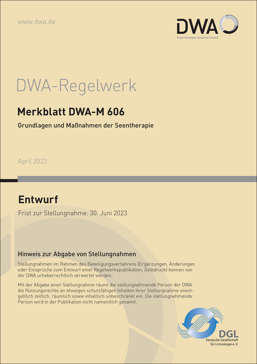 DWA-M 606 - Grundlagen und Maßnahmen der Seentherapie - April 2023