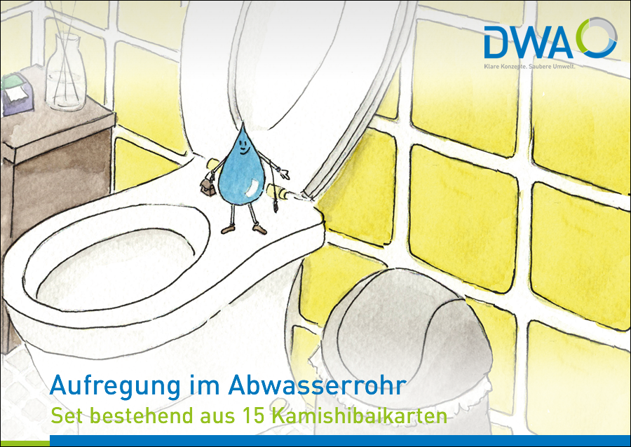 DWA Trulli Kamishibaikarten (Aufregung im Abwasserrohr) - Set bestehend aus 15 Karten