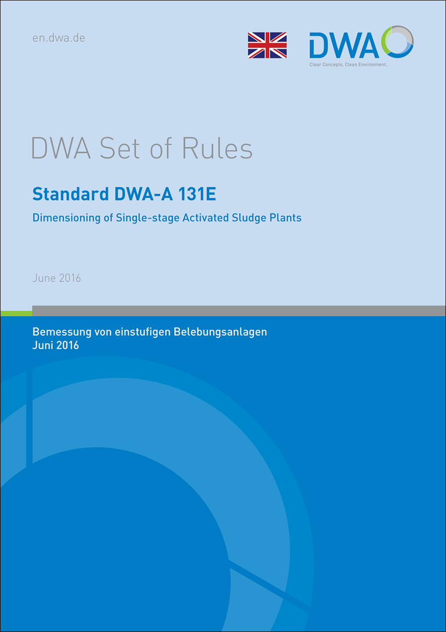 DWA-A 131E - Dimensioning of Single-stage Activated Sludge Plants - June 2016 (translation May 2022)