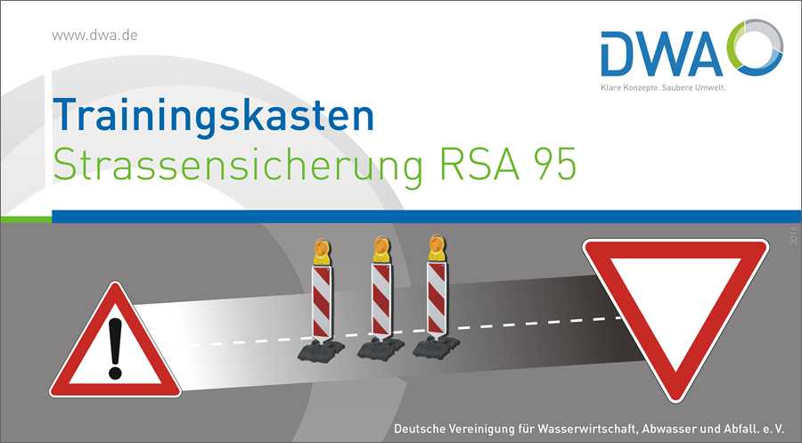 Trainingskasten Straßensicherung RSA 95 - Kunststoffkoffer mit 167 Magneten wie Barken, Pylone, Schilder, Auto