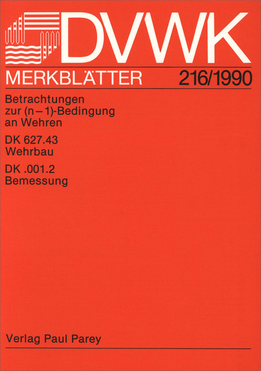 DVWK-M 216 Bedingung an Wehren (1990)