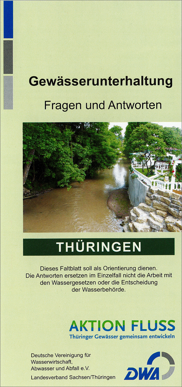 Themenfaltblatt Gewässerunterhaltung- Thüringen Themenfaltblatt Gewässerunterhaltung- Thüringen