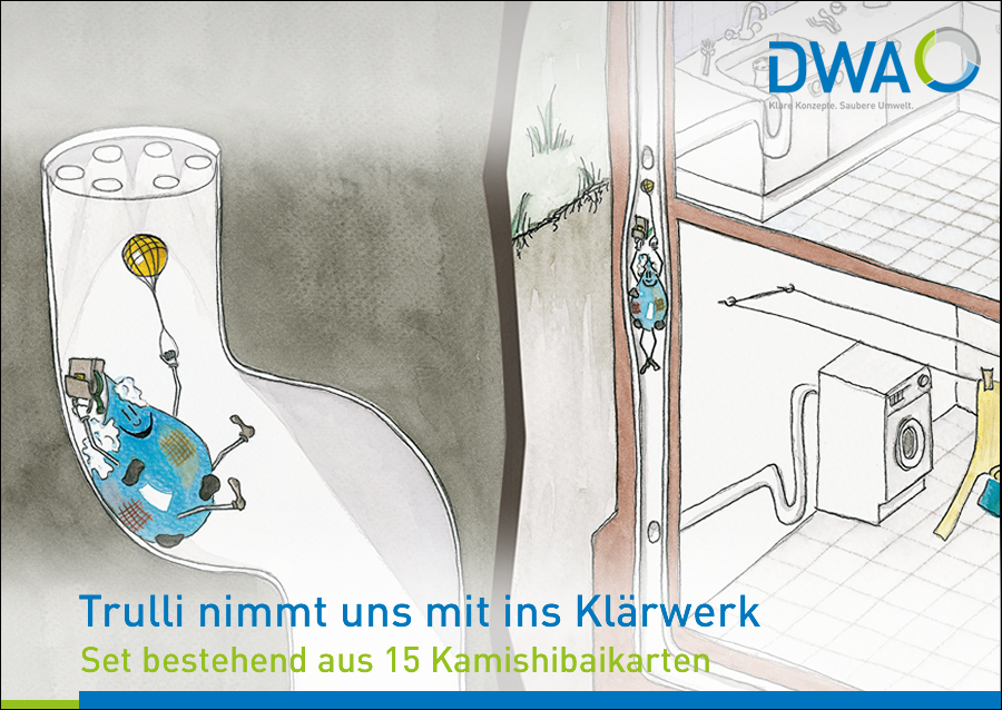 DWA Trulli Kamishibaikarten (Nimmt uns mit ins Klärwerk) - Set bestehend aus 15 Karten